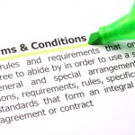 Terms & Conditions of Services Agreement underlined by Green Highlighter - Aber Law Firm