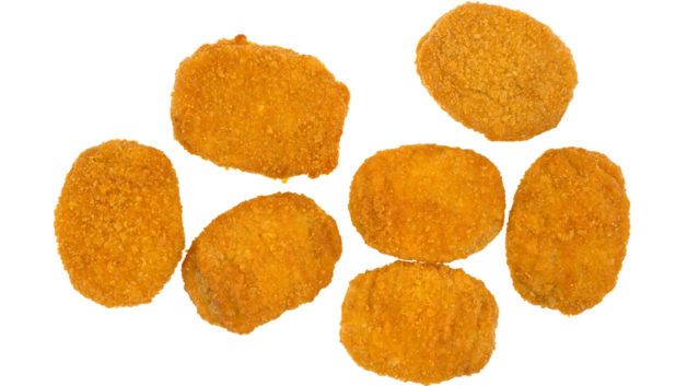 Breaded Chicken Nuggets on a White Background. - Aber Law Firm