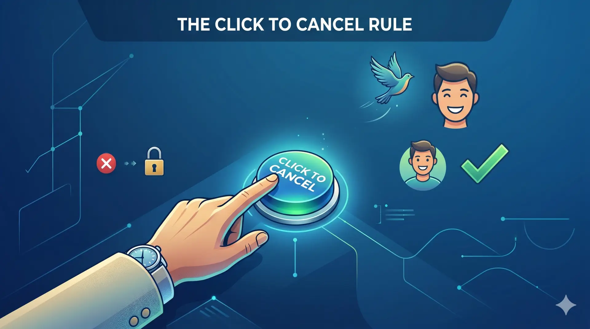 Click-to-cancel rules and SaaS subscription agreement auto-renewal compliance — Aber Law Firm