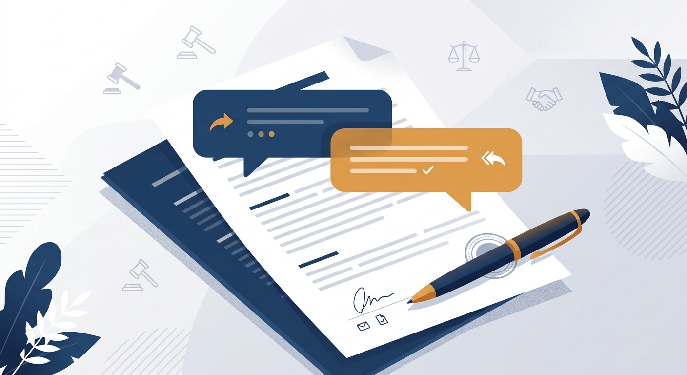 IM contract modification, an instant message changing a written contract, Aber Law Firm