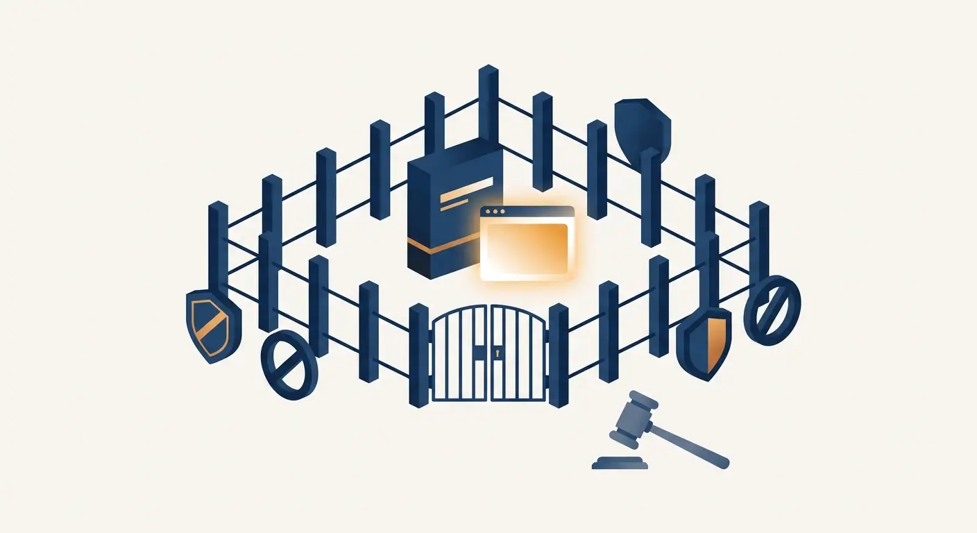 Software license restrictions, a fence and gate around a software product, Aber Law Firm