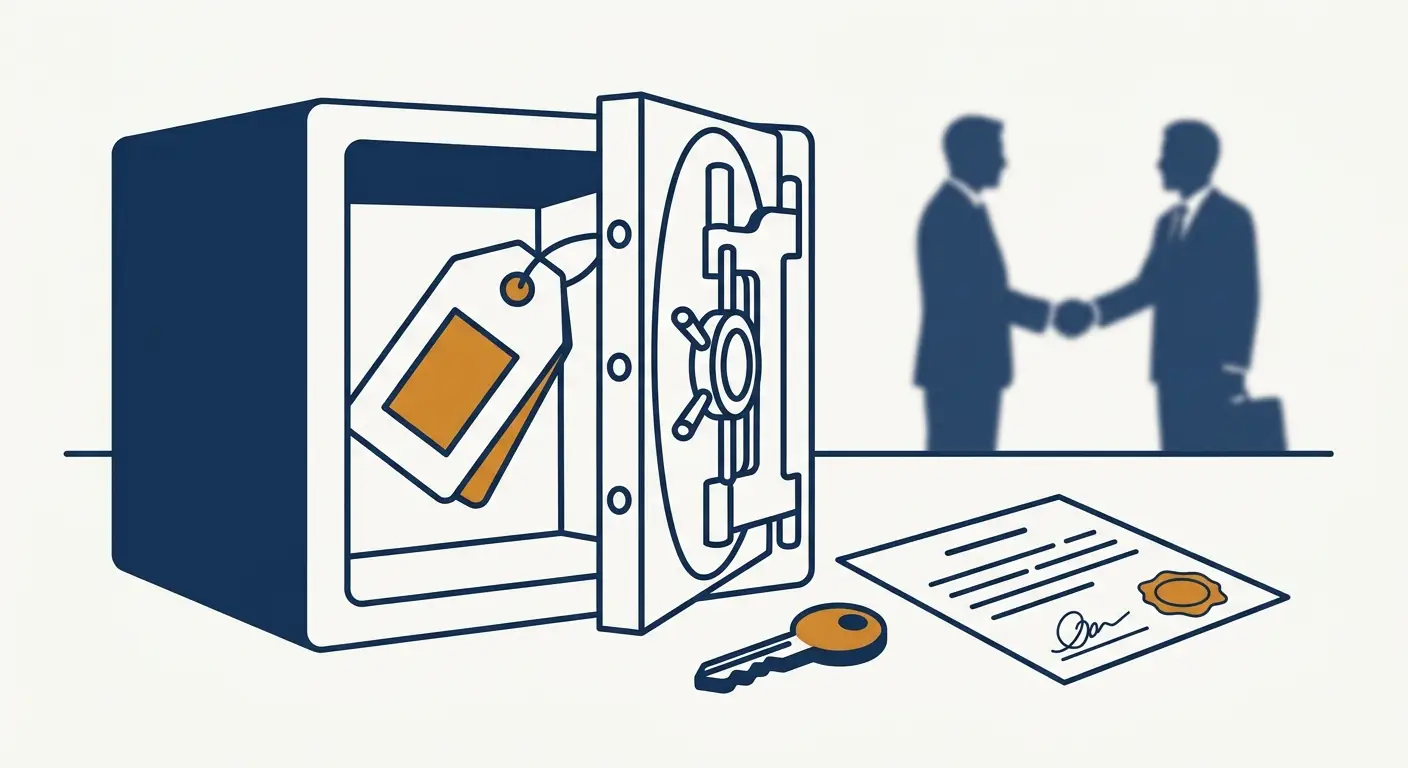 Software pricing confidentiality, a price tag locked in a vault beside a signed NDA, Aber Law Firm
