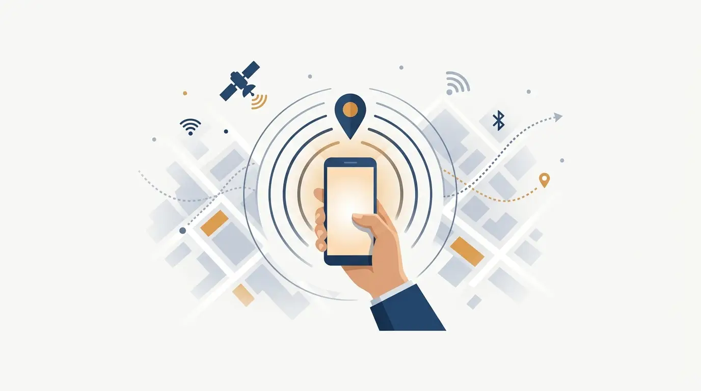 Precise geolocation data collected by a mobile app through phone location sensors